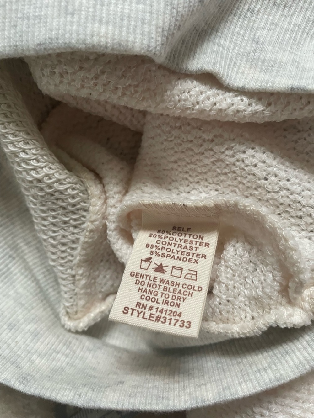 Hem & Thread Cream & Light Blue Crewneck Sweater - Picture 7 of 7